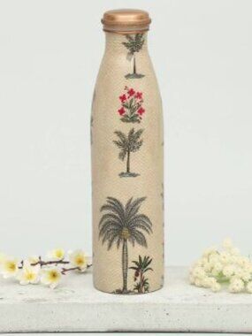 Chevron Palm Copper Bottle